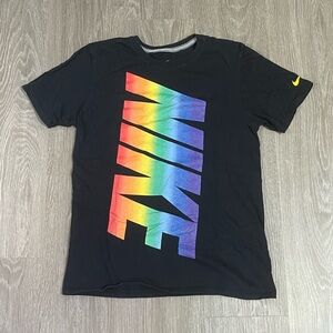 Nike Multicolor Rainbow Logo T-Shirt Sz. S